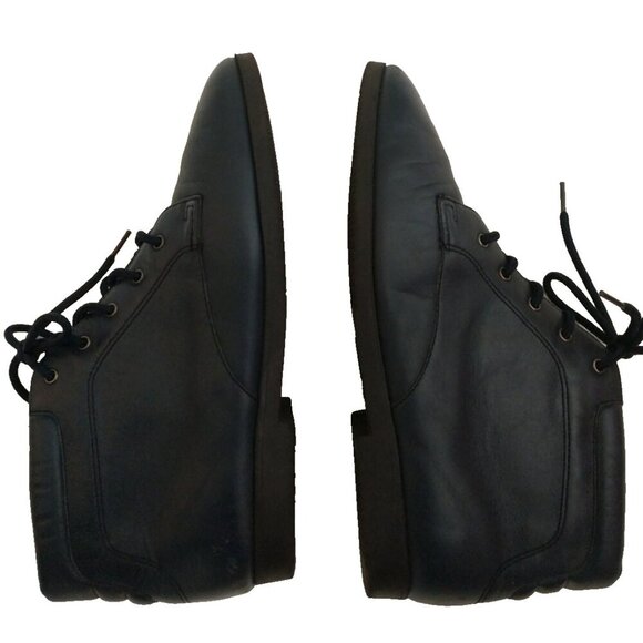 Danexx Women's Leather Bootie Austin4 Lace-Up Ankle Boots Navy Blue - 7.5M - Picture 3 of 8